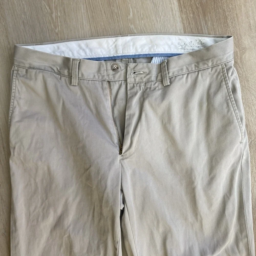 Polo Ralph Lauren Men's Classic Fit 32x32 Khaki Tan Chino Pants with Seersucker